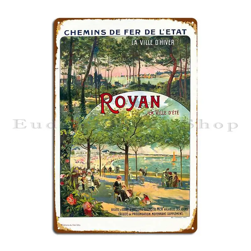 Металлический плакат Royan 1900 Настенный декор на заказ жестяной