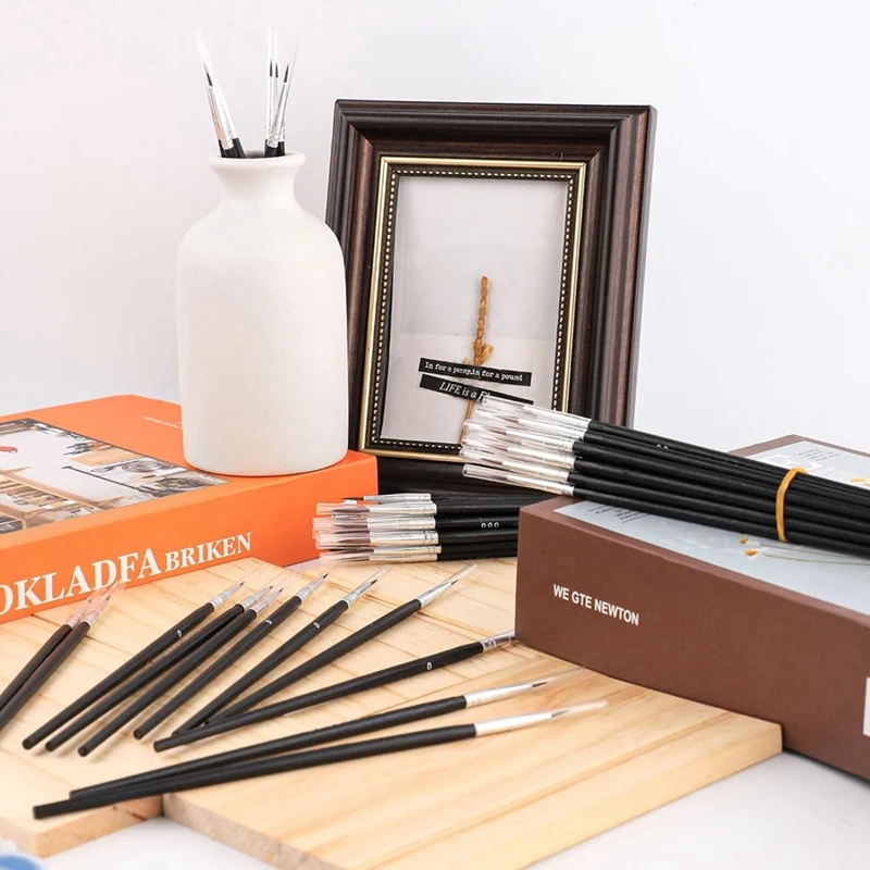 60 шт. кисти для рисования с тонким кончиком 3 размера 0 00 000