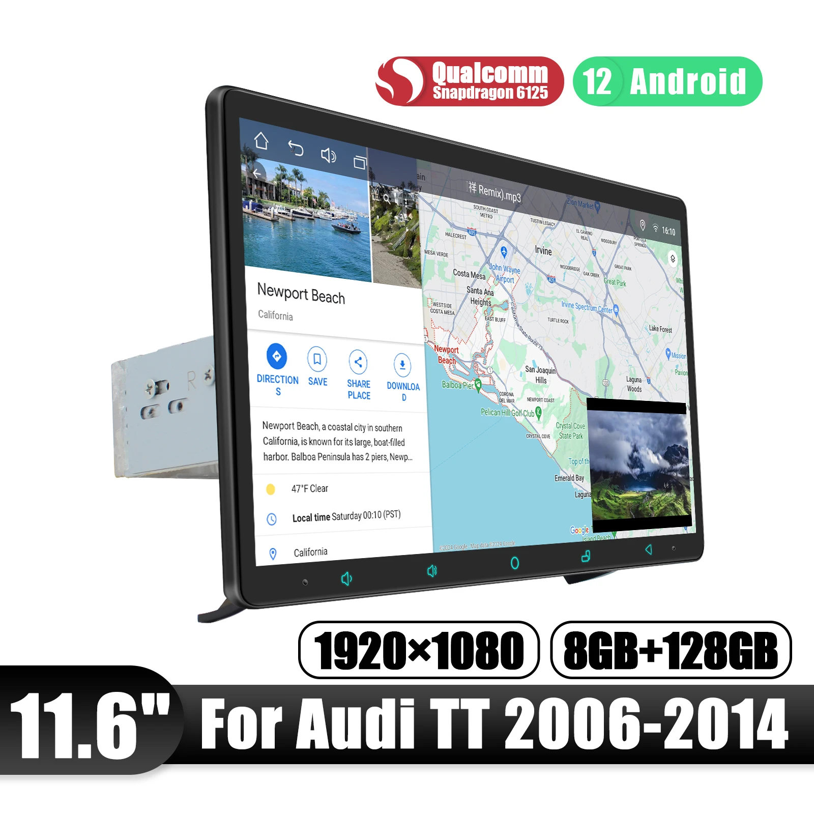 Мультимедийная магнитола JOYING для Audi TT 11 6-2006 большой экран 2014 дюйма