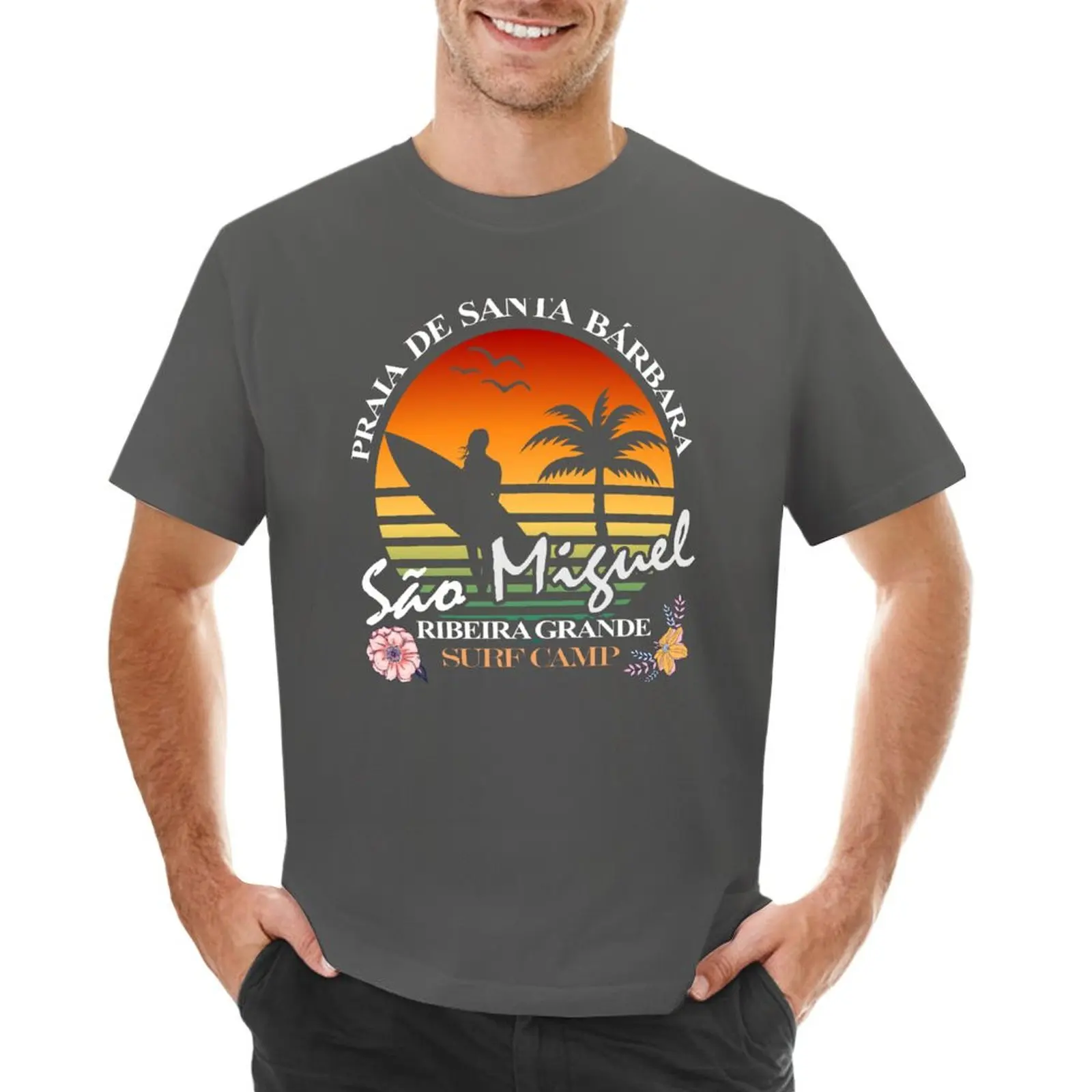 Прайя де Санта Барбара рибира Гранде Сан Мигель азорес футболка аниме funnys для