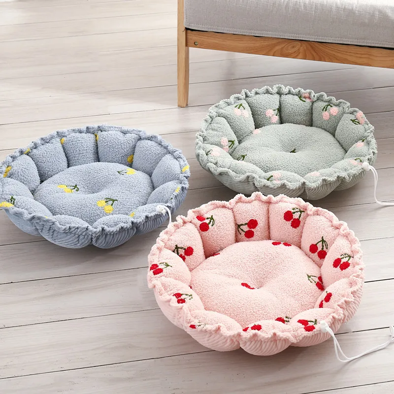 

Petal-shaped cat nest adjustable pumpkin nest warm comfortable dog bed four seasons universal pet velvet mat pets sleeping bag