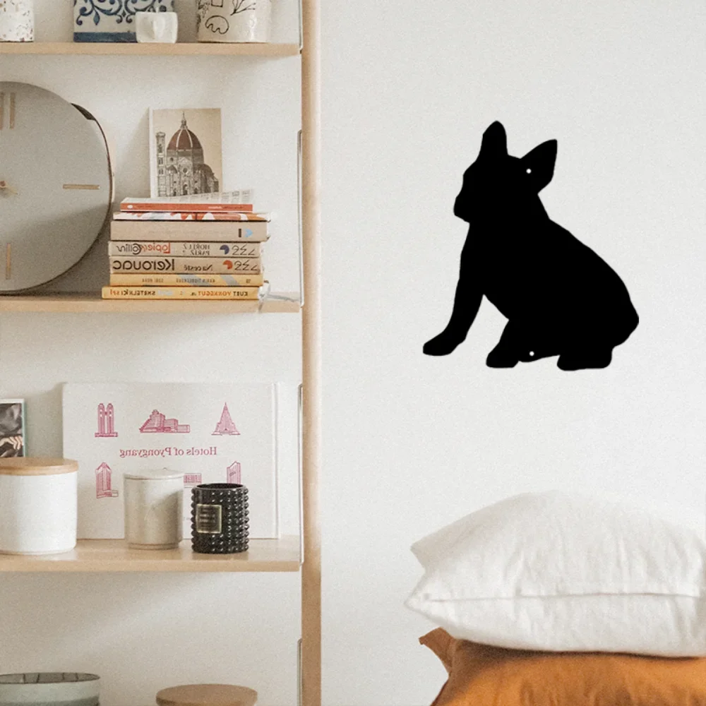 Металлическая Настенная Табличка С Силуэтом Породы Французского Бульдога -