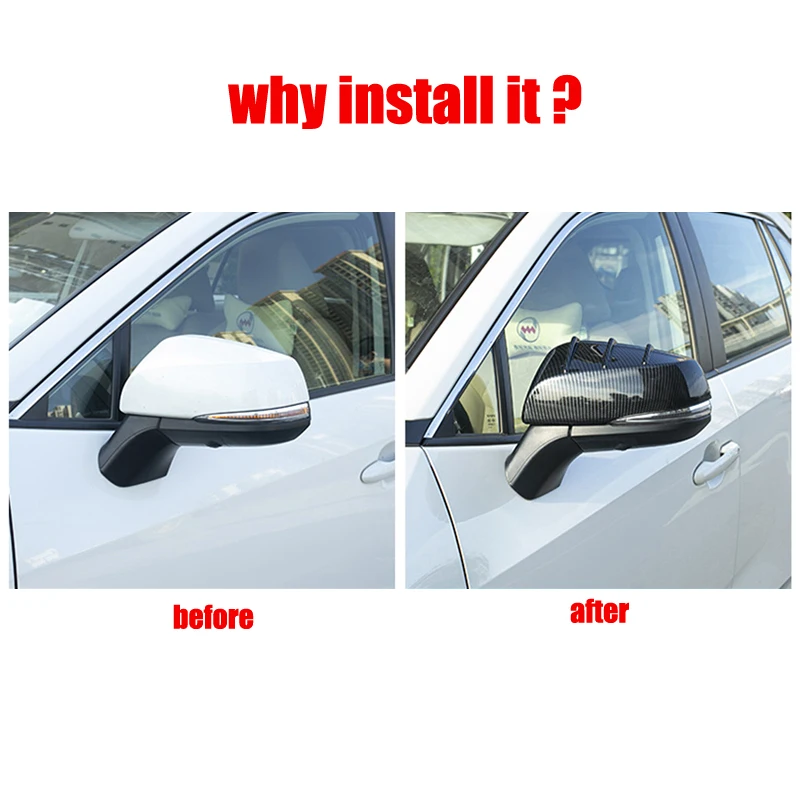 Гибридная накладка на боковое зеркало заднего вида для Toyota RAV4 RAV 4 XA50 2019 -2023