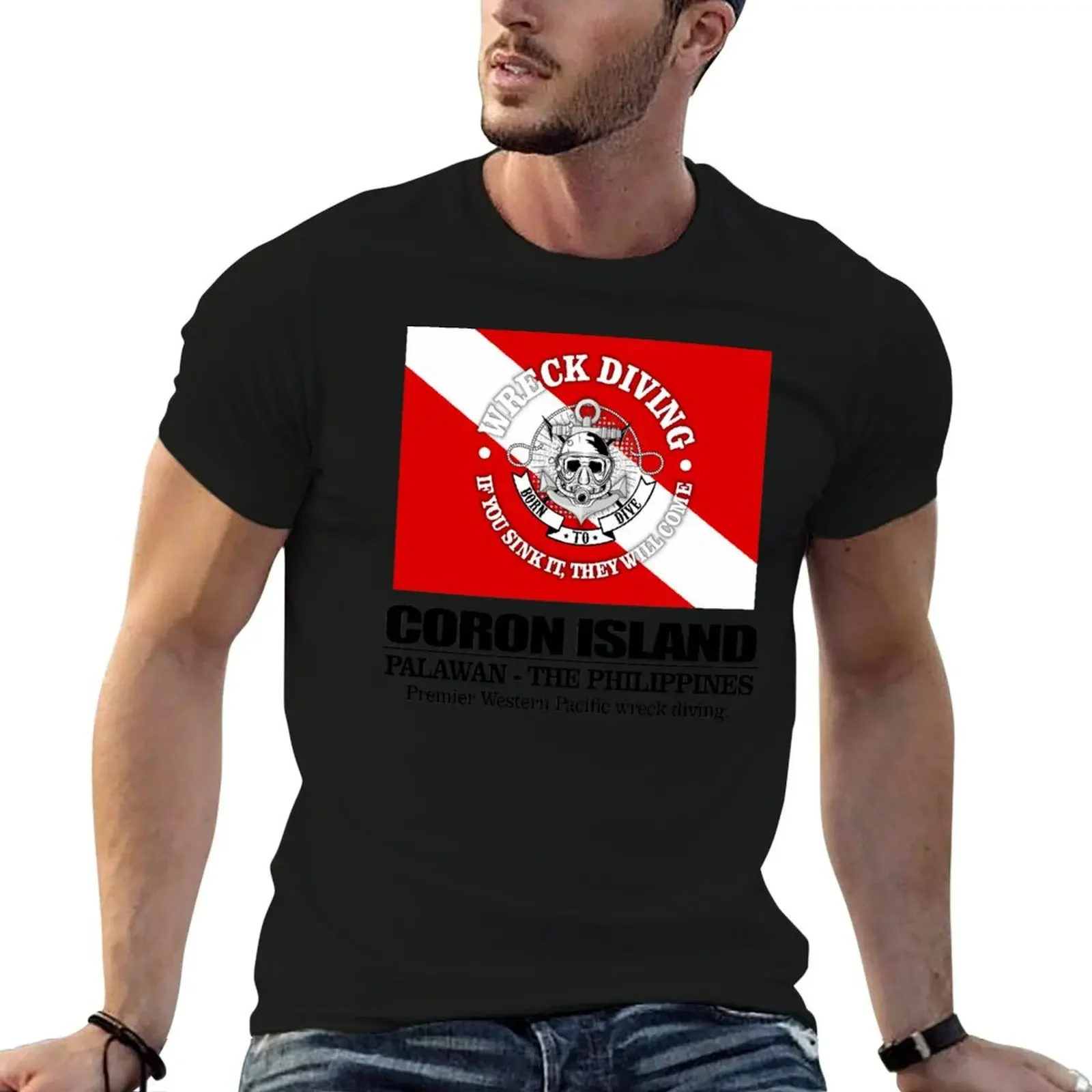 Футболки Coron Island (лучшие пожелания) с графикой новое издание мужской одежды