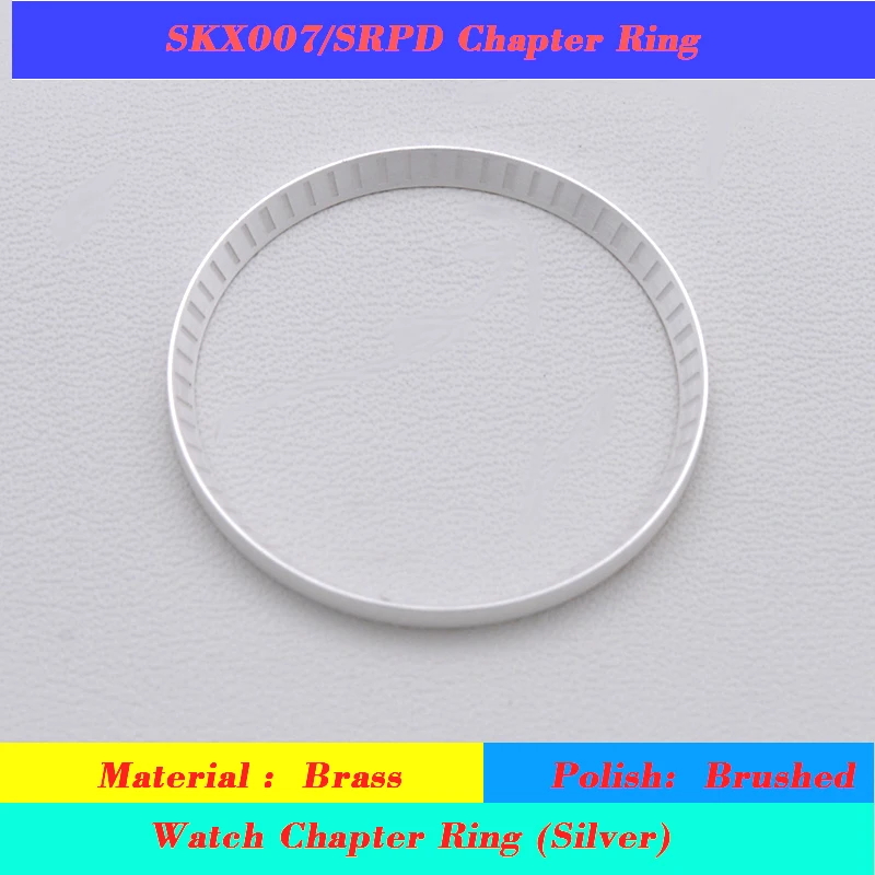 Watch Chapter Ring Brass For  NH35 NH36 Movement Watch Case Fit SKX007 SKX009 SRPD53 Watch Accessories Repair Tool Parts enlarge