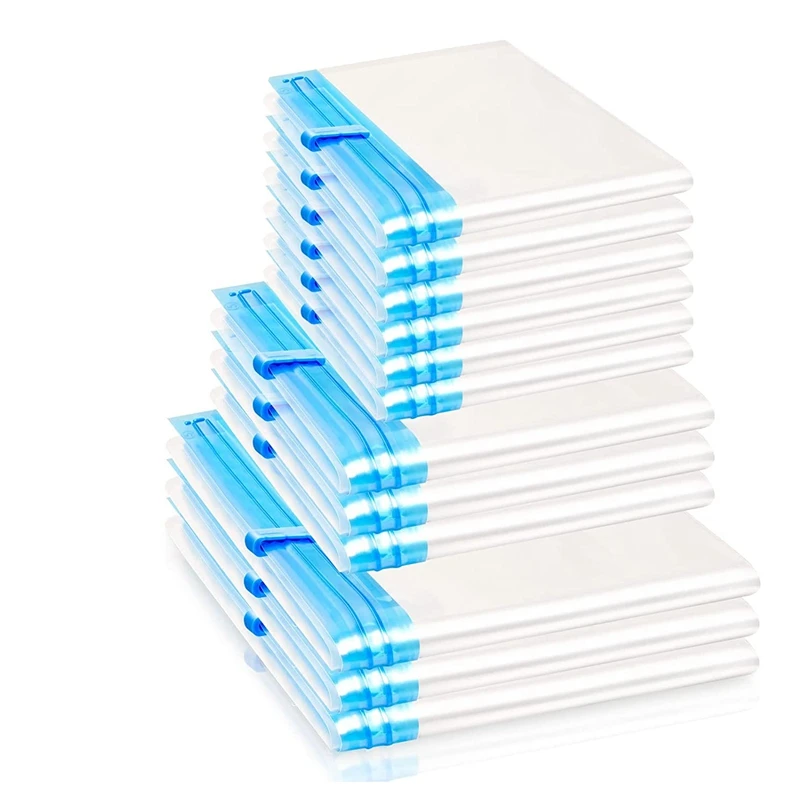 

Вакуумные пакеты для одежды, набор из 12 вакуумных пакетов для одежды с компактными вакуумными пакетами для одежды, хит продаж