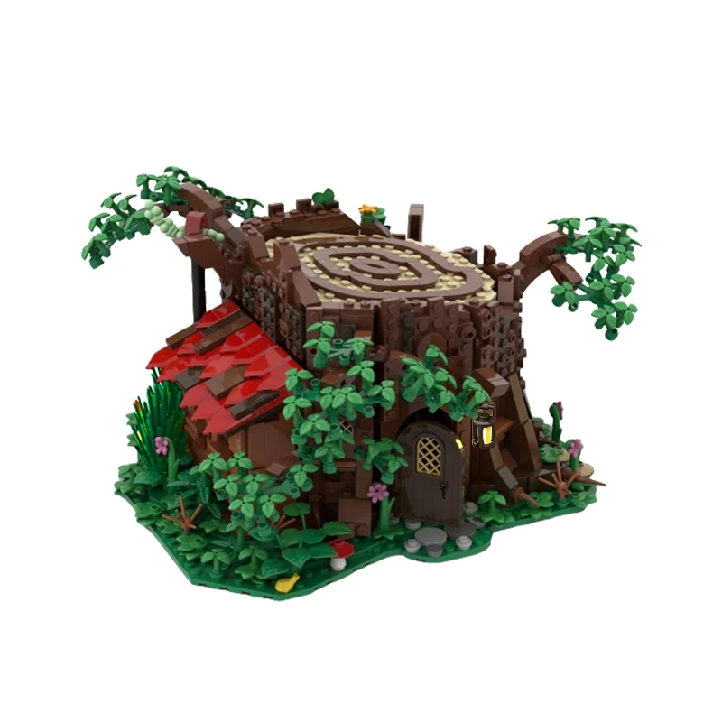 

Волшебная мечта Фэнтези эльф Treehouse коттедж тропа крыша открытая архитектура Набор строительных блоков игрушки Детские Подарки для девочек