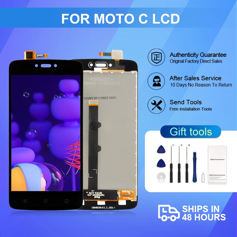 

5.0 Inch For Motorola Moto C LCD Touch Panel Glass Screen Digitizer Assembly XT1750 Display Replacemnt With Tool Free Shipping