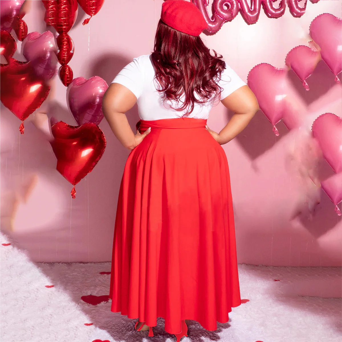 Summer Women's Slim Fit High Waist Lace Up A-line Dress Women's Plus Size Fashion Casual Dress Elegant Temperament Long Dress