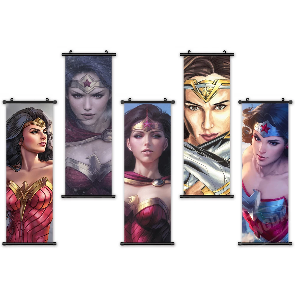 Настенное искусство картины чудо-женщины настенный постер с персонажами Дианы