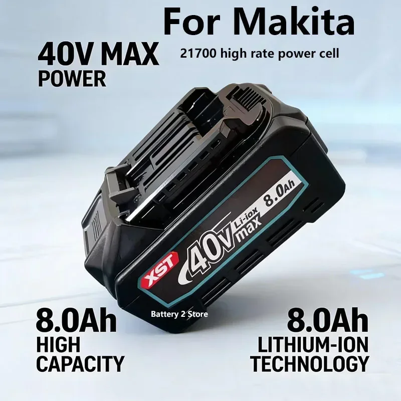Фото Аккумулятор Makata 40V Max XGT 8Ah, совместимый с батареями 40V BL4025, BL4040, BL4050 для электроинструментов. №1
