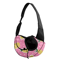 pineapple design lightweight pet single sling handbag outdoor breathable accessories supplies fashion safe cat carrier tote bag
