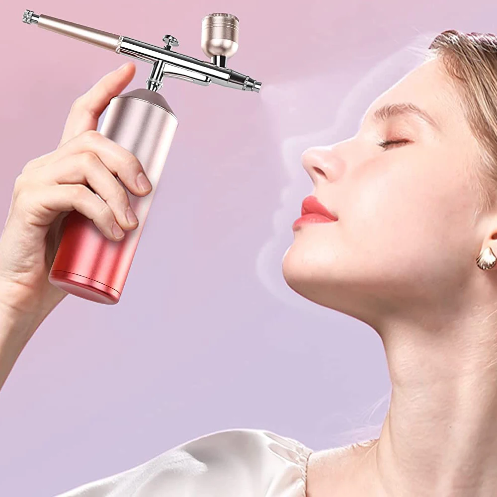 Kit Air-brush Paint Spray Gun Airbrush For Nail Art Tattoo Craft Cake Nano Fog Mist Sprayer