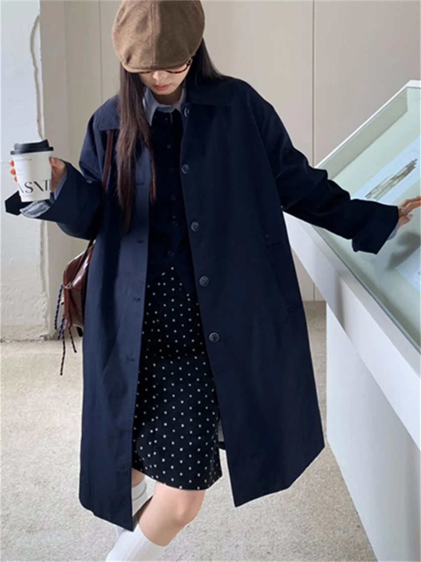 Alien Kitty минималистичные шикарные однотонные плащи женские прямые повседневные