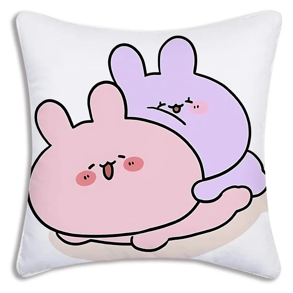 

Наволочки с героями мультфильмов «Асамичян Асами», милый диван Асамими, декоративный домашний двусторонний принт, короткий плюшевый милый чехол для подушки