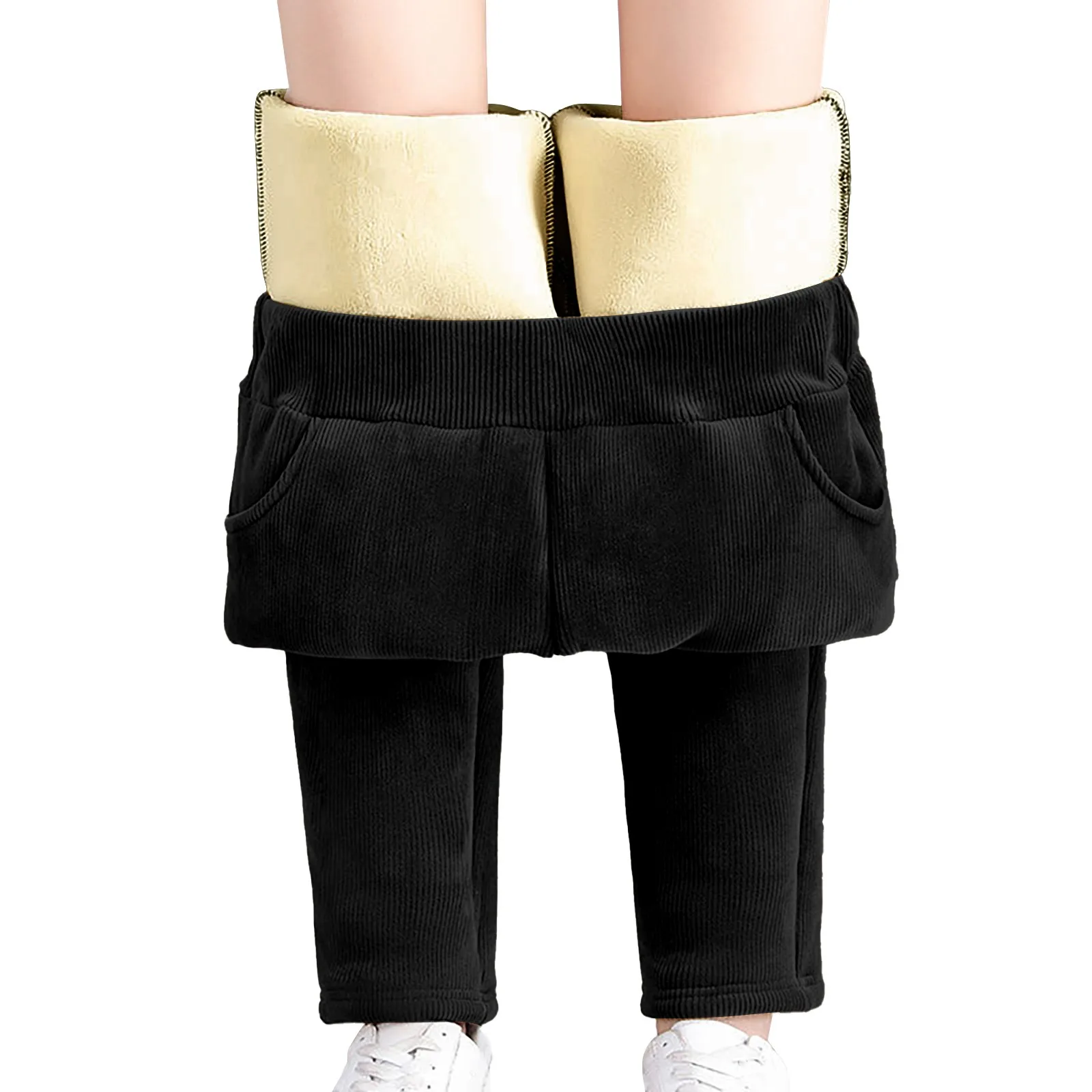 Женские повседневные спортивные комбинированные брюки полной длины из