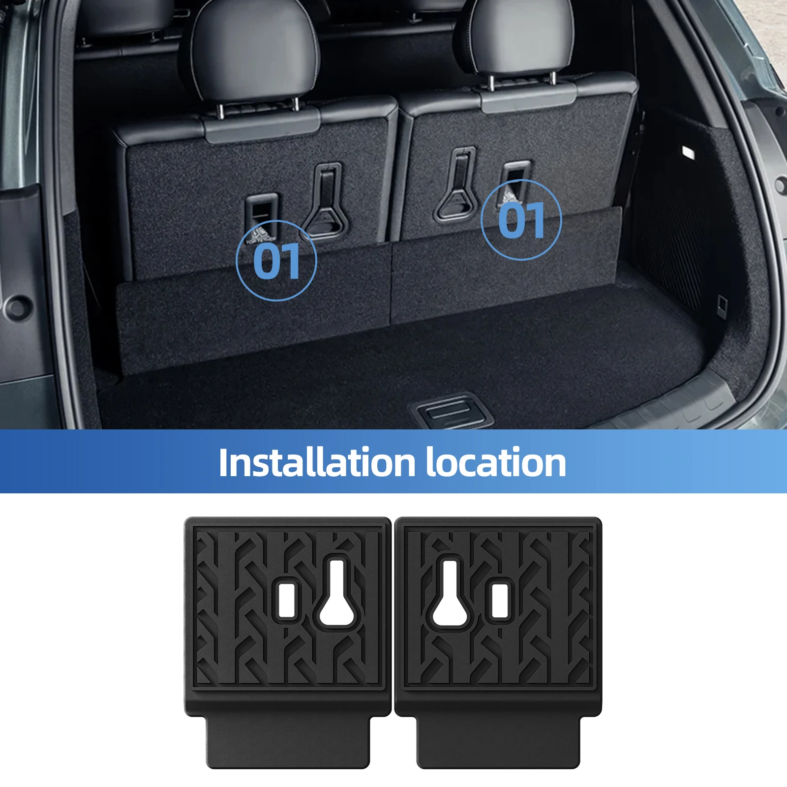 Фото Коврики для пола автомобиля и багажника LUCKEASY для BYD Tang L/Atto 8/Sealion 8 2025-2026 (7 мест, с встроенным холодильником) №2