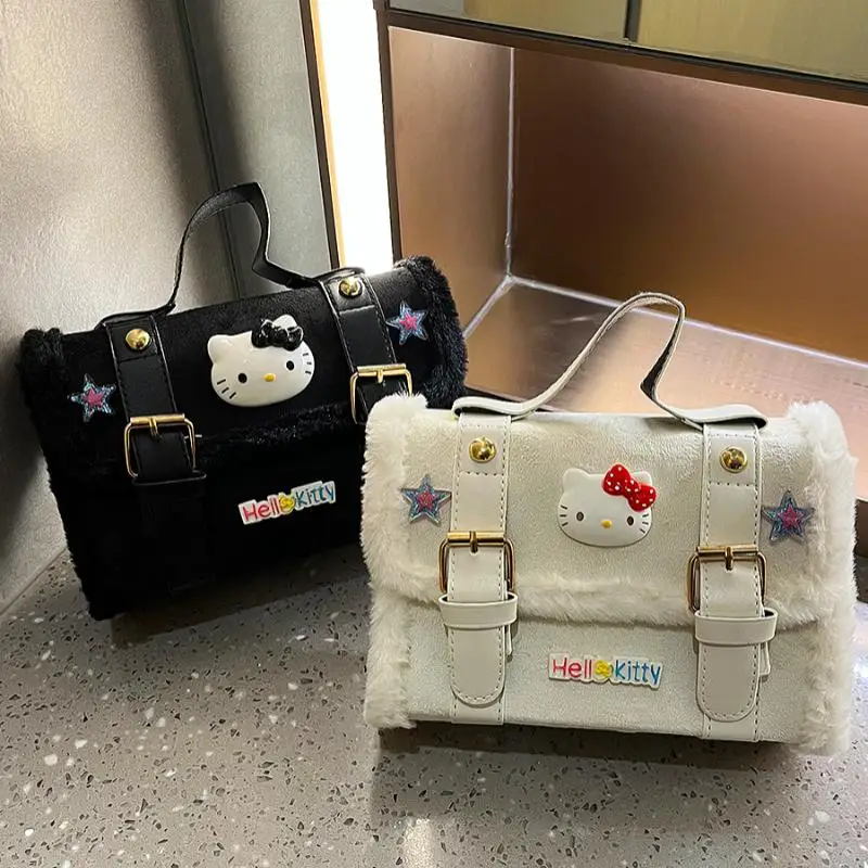 

Популярные сумки для женщин Sanrio, симпатичная сумка Hello Kitty, розовая Женская плюшевая сумка для девушек, сумка-мессенджер, кошельки и сумочки для девушек, подарок на Рождество