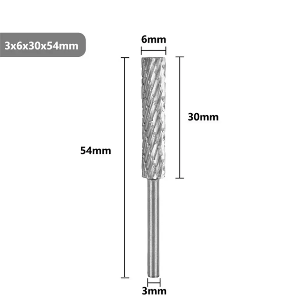 Роторный напильник из быстрорежущей стали с хвостовиком 1/8 дюйма 3 мм 4 5 6 заусенцы