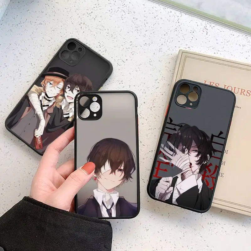 

Japan anime bungou stray Osamu dogs Phone Case For iphone 13 12 11 7 8 plus mini x xs xr pro max matte transparent cover