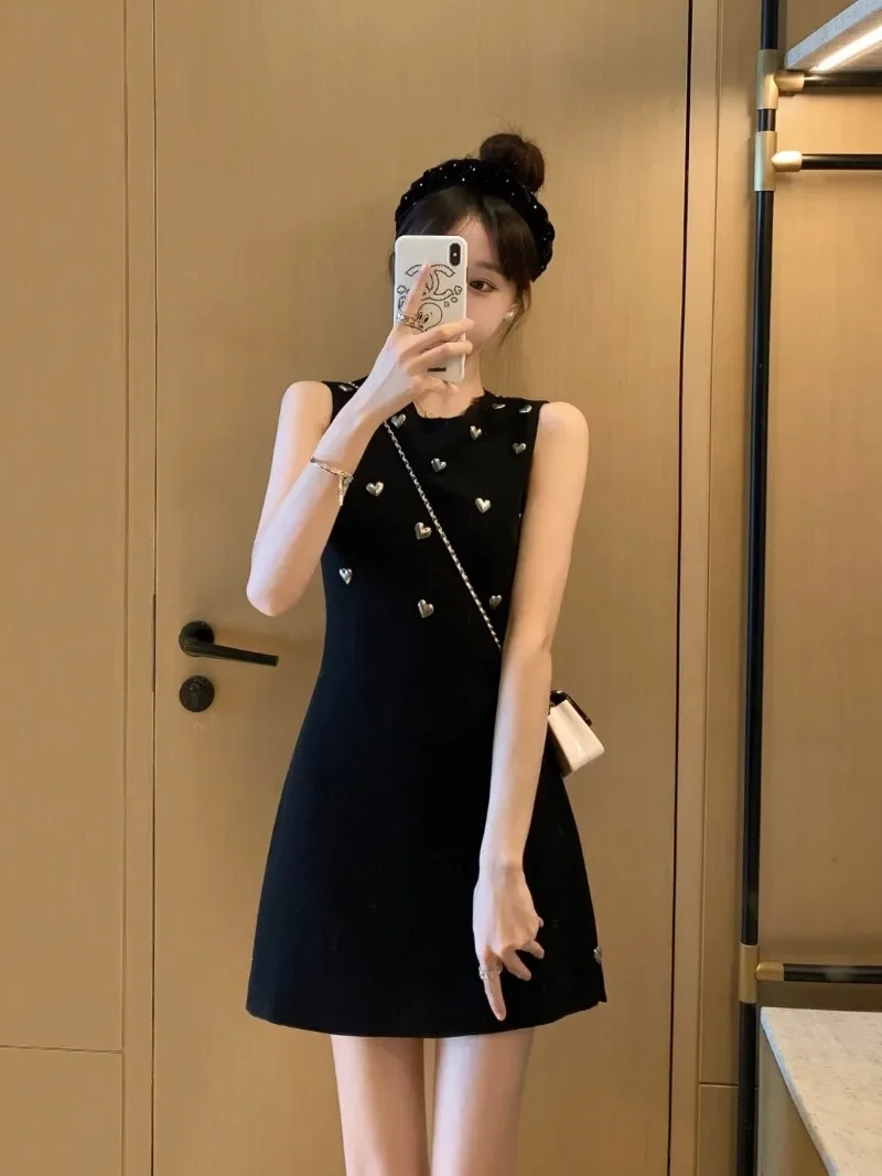 Лоскутное платье с сердечком Vestidos Mujer весенне-летнее туника Vestido без рукавов Ropa