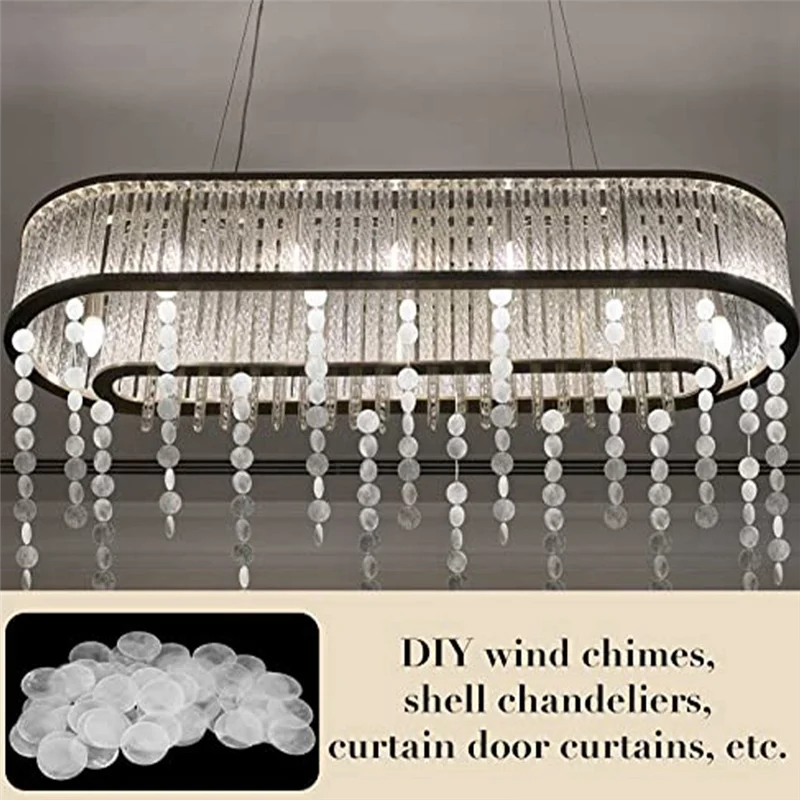 120 шт. круглые натуральные ракушки морские Capiz 2-дюймовые устричные для