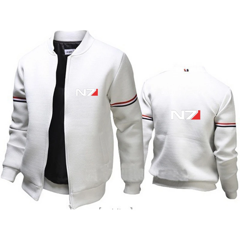

2022 Mass Effect N7 Zippered Hooded Mens Sports Printed Outdoor Flight Jacket Harajuku Popular Comfortable Tops