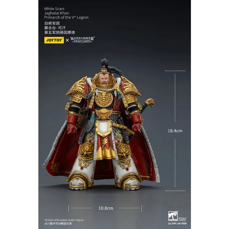 Фото В наличии JOYTOY Warhammer 40K 1/18 Фигурки White Scars: Джагатай Хан, Примарх 6-го Легиона, модель, игрушки, подарки №1