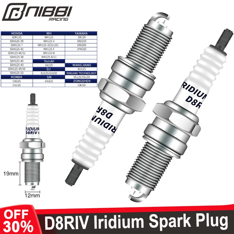 

Иридиевая Свеча зажигания для мотоцикла Honda SDH125 250cc SUZUKI YAMAHA KAWASAKI ZONGSHEN