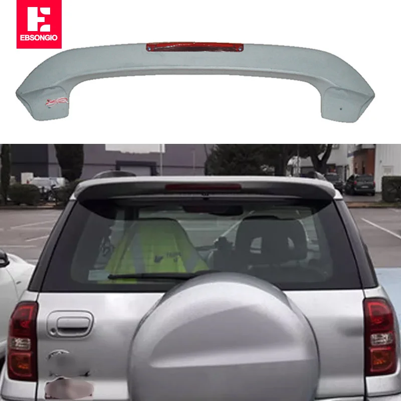 Alerón trasero para coche, accesorio para Toyota Rav 4 RAV4 2001-2007, con luz, Material ABS de alta calidad, Color DIY