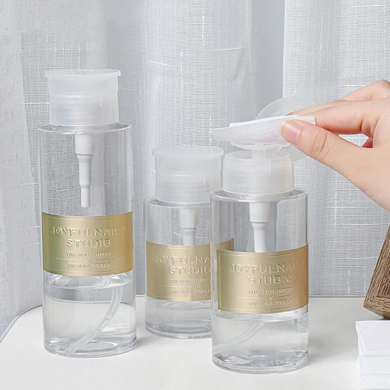 Многоразовые флаконы с прессом для снятия лака 150/300/500 мл