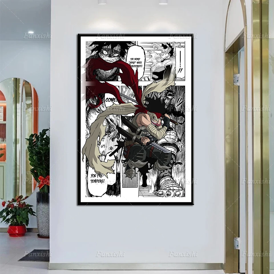 Японский плакат с мотивом аниме Моя геройская Академия чижом акагуро современные фотообои гостиная Картина Настенная живопись