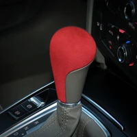 alcantara suede car gear shift lever cover stickers shift handle sleeve for audi old a4 b7 q5 a6 c6 a5 head cover accessories