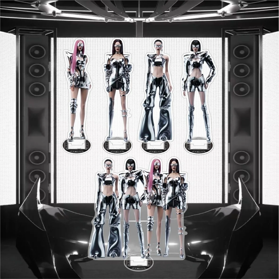 KPOP Idols Single Whiplash подставка фигурка зимняя нинингель Жизель Карина прозрачный