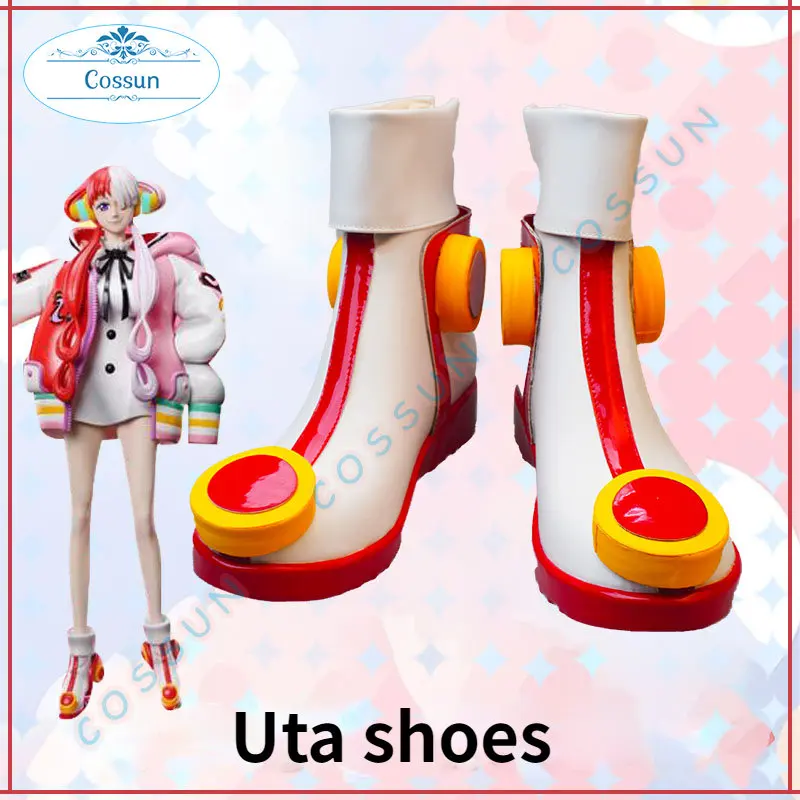 

Anime OnePiece Film RED Uta Cosplay Shoes PU Leather Women Girl Uta Boot for Party Halloween Cosplay