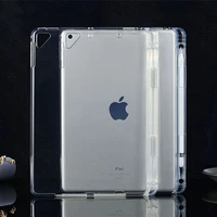 case for air 4 10 9 ipad 10 2 9 7 2021 with pencil holder for ipad pro 11 mini 6 5 funda transparent shockproof silicone cover