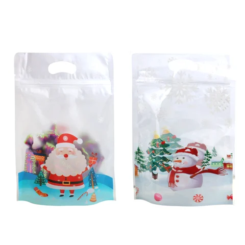 Рождественские прозрачные пакеты для подарков