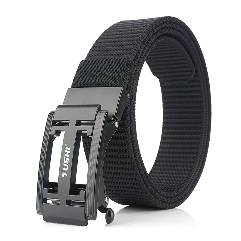 Tentless Automatic Buckle 3.5CM Belt High Quality Trend Youth Business Belt Leisure Men Travel Office Thickened Woven Belt A3305