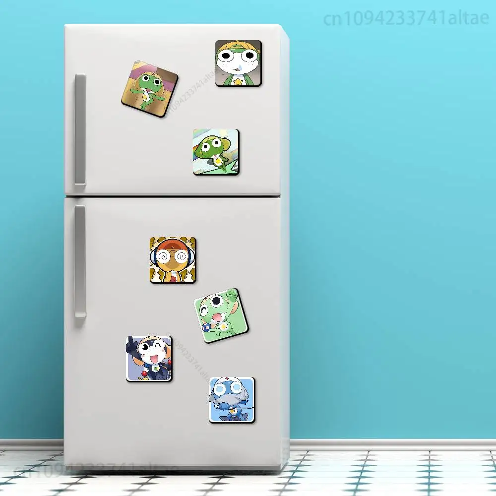 Фото Магнит на холодильник K-Keroro G-Gunsou Frog, персонализированный, прочный, пластиковый, квадратный, с изображением, магнитные наклейки на холодильник №2