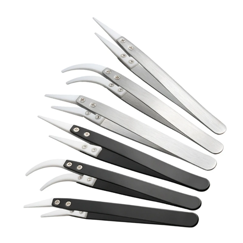 

M5TF Insulated Precision- Tweezers - Straight Bent Tip for Delicate Electrical Work