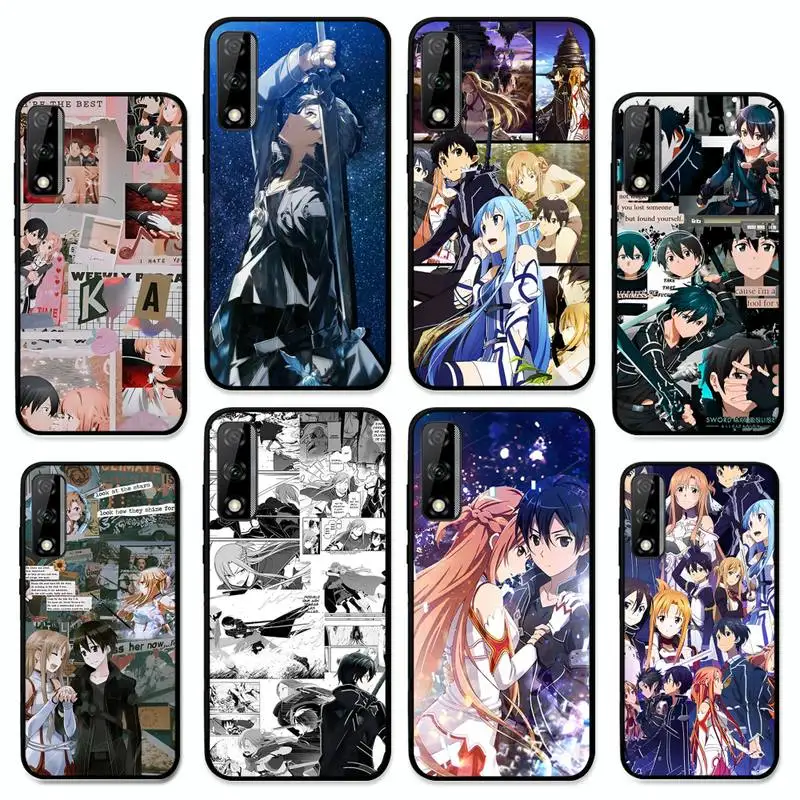 

Sword Art Online Phone Case for Huawei Y 6 9 7 5 8s prime 2019 2018 enjoy 7 plus