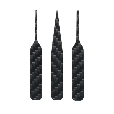 DSPIAE CFB-S01 CFB-S02 CFB-S03 Stick de ponçage en fibre de carbone lrrégulaire noir 3pcs / ensemble outils abrasifs