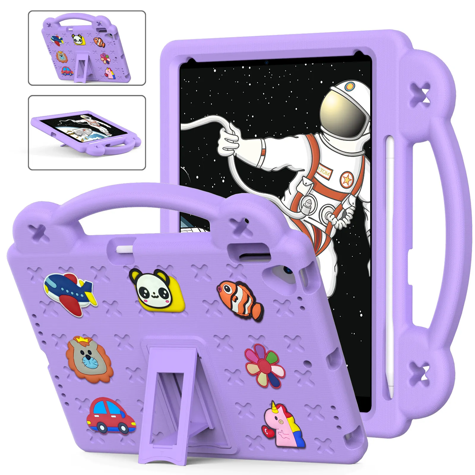 

Shockproof Cartoon EVA Kids Safe Case for iPad Pro 10.5 10.2 9th 8th 7th Air 3 10.5 Stand Case with Hand Holder Cover
