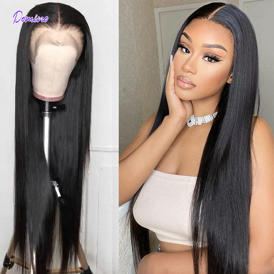 32 Inch Straight Lace Frontal Wigs Human Hair Transparent Lace Front Human Hair Wigs For Women Brazilian Remy Hair Closure Wig