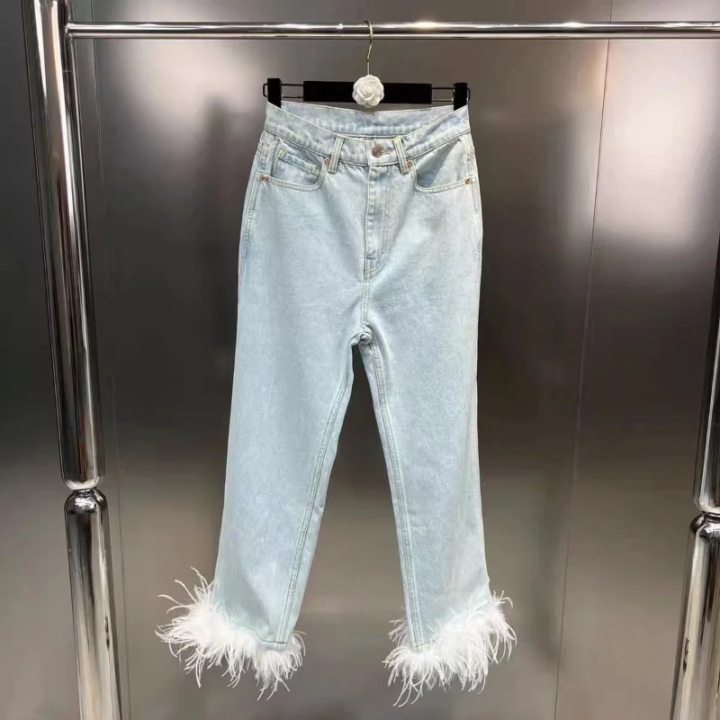 2022 Washed Straight Streetwear Jeans Pantalon Vintage Mujer High Waisted Jeans Slouchy Jeans Women Jeans