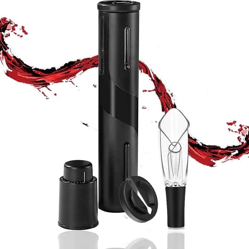

Wine Opener Set 7 Pcs House Warming Gifts New Home, Battery Powered Vacuum Bottle Opener with 2 Stoppers, Aerator Pourer, Vacuum