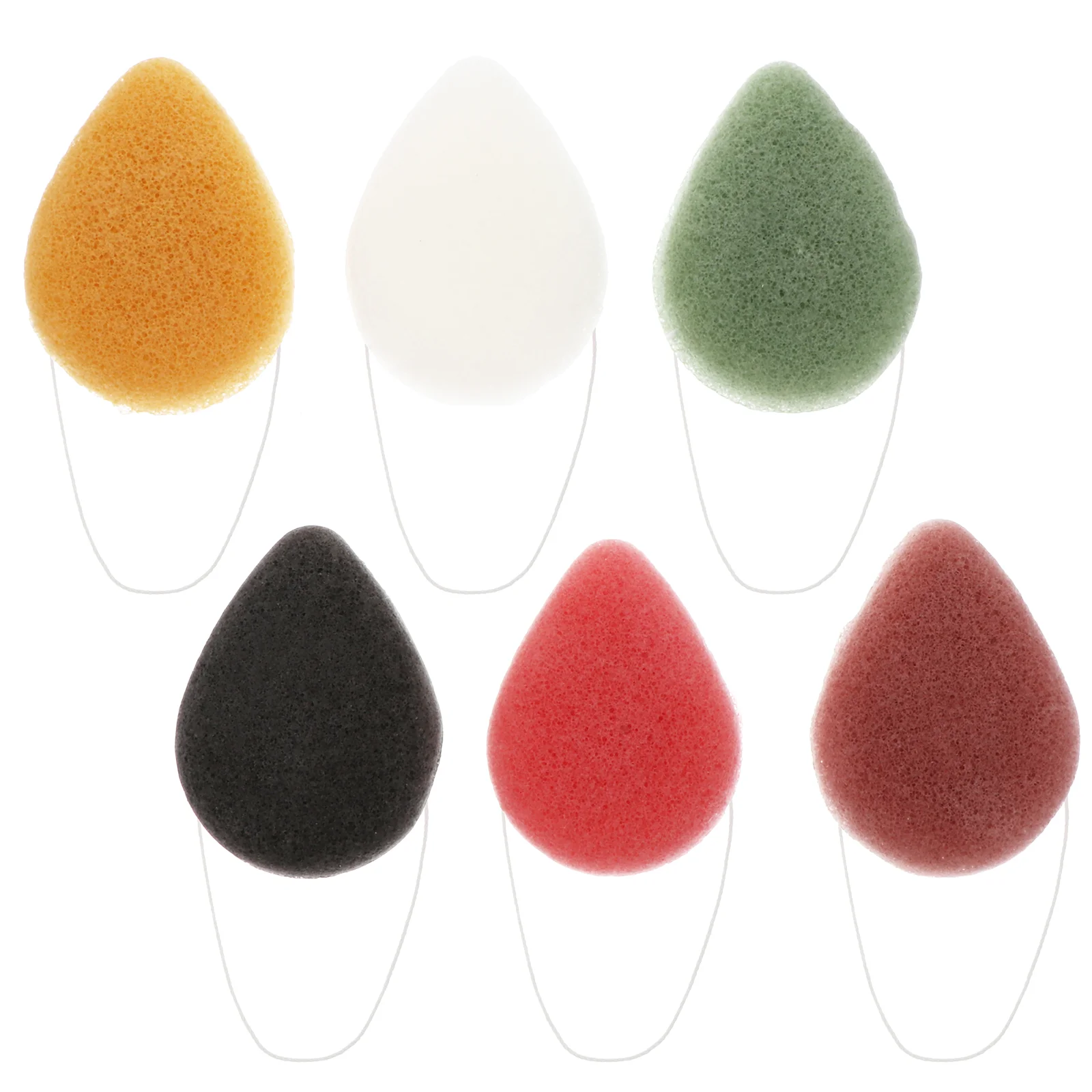 

6 Pcs Konjac Face Wash Puff Facial Clean Sponge Natural Sea Disposable Makeup