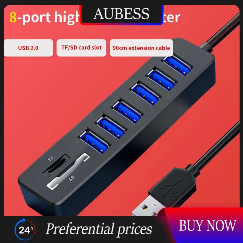 

Multi Usb Splitter 8-port Divider Mutifunctional Multi Splitter Adapter Docking Station Portable Computer Accessories Usb Hub
