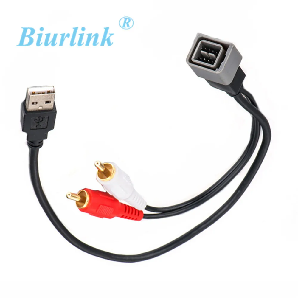 USB-адаптер Biurlink для автомобильного радио входной USB-порт удерживающий кабель Nissan
