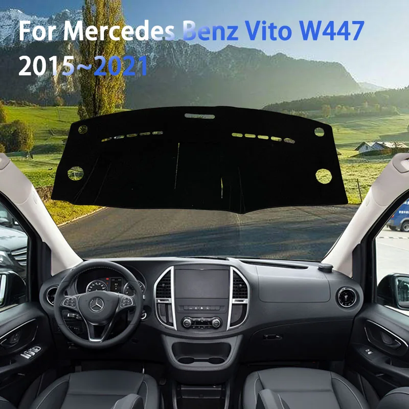 

Коврик для приборной панели Mercedes Benz Vito W447 2015-2021, пыленепроницаемый, солнцезащитный, нескользящий, защита от солнца, защитный козырек, внутре...